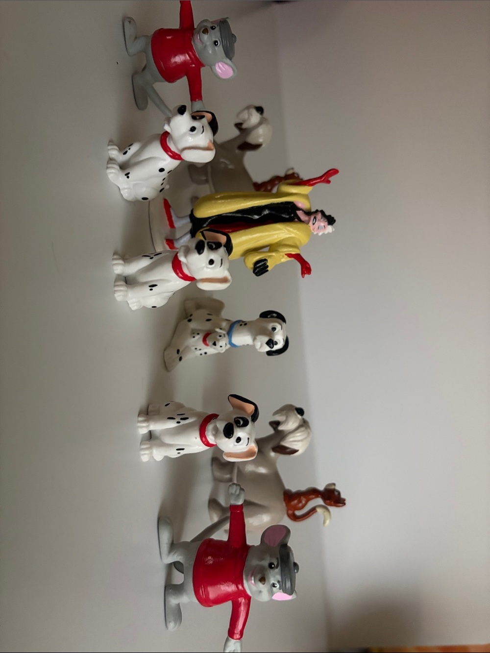 Dalmatian Dog Vinyl Rubber Set - White and Black Decorative Collectibles